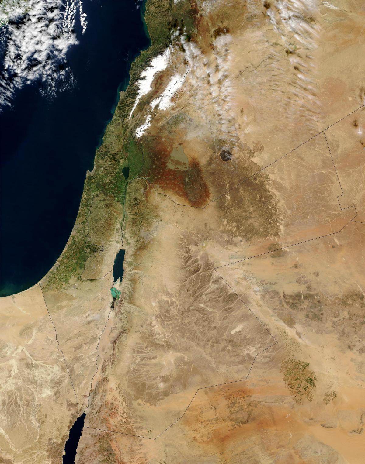 χάρτης του ισραήλ, δορυφορική 