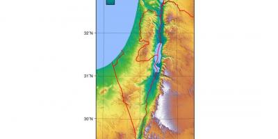 Χάρτης του ισραήλ υψόμετρο